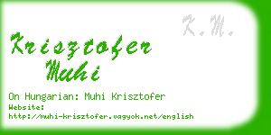 krisztofer muhi business card